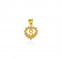 Click here to View - 22 kt Gold Signity (S) Pendant 