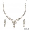 Diamond Studded 18k Necklace Set  - Click here to buy online - 21,220 only..