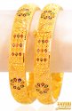 Click here to View - 22kt Gold Meenakari Kada (2 Pc) 