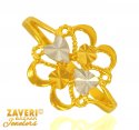 22 Kt Gold Two Tone Ladies Ring - Click here to buy online - 340 only..