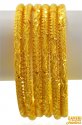 22K Gold Bangles Set (6 PCs) - Click here to buy online - 9,258 only..