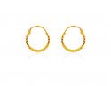 Click here to View - Plain Small Gold Hoops 22k 