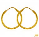 22 kt  Gold Hoop Earrings  - Click here to buy online - 269 only..