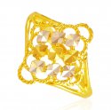 22 Karat Gold Two Tone Ring - Click here to buy online - 412 only..