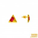 22Kt Gold Colored stone Earrings  - Click here to buy online - 688 only..