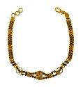 22K Gold Black Beads Bracelet - Click here to buy online - 741 only..