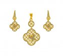 22K Gold Pendant Set  - Click here to buy online - 1,017 only..