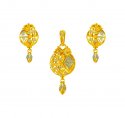 22kt Gold Pendant Set - Click here to buy online - 767 only..