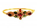 18K Diamond and Tourmaline Kada - Click here to buy online - 3,759 only..