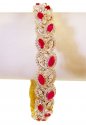 18kt Gold Diamond Ruby Bangle - Click here to buy online - 13,685 only..