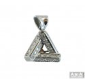 18K White Gold Triangle Pendant - Click here to buy online - 1,021 only..