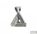 18K White Gold Triangle Pendant - Click here to buy online - 611 only..