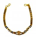 22K Gold Black Beads Bracelet  - Click here to buy online - 924 only..