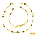 Click here to View - 22K Gold Fancy Meenakari Chain 