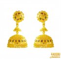22K Big Jhumka Earrings - Click here to buy online - 2,226 only..