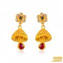 22Kt Gold Antique Jhumki Earrings - Click here to buy online - 1,779 only..