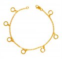 22KT Gold Charm Bracelet  - Click here to buy online - 413 only..