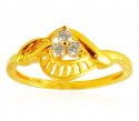 22 Karat Gold CZ Ring  - Click here to buy online - 448 only..