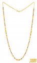 22kt Gold Long Meenakari Bead Chain - Click here to buy online - 3,004 only..