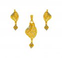 22karat Gold Two Tone  Pendant  Set - Click here to buy online - 804 only..