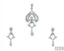 Designer Diamond Pendant Set - Click here to buy online - 8,470 only..