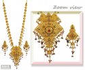 22K Gold Long Necklace Set - Click here to buy online - 14,133 only..
