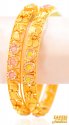 Click here to View - 22Kt Gold Antique Bangles (2 Pc) 