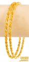 Click here to View - 22Kt Gold Fancy Bangles (2 pc) 