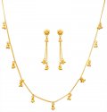 22kt Gold Fancy Necklace Set - Click here to buy online - 1,268 only..
