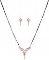 MangalSutra Set 18K White Gold - Click here to buy online - 5,073 only..