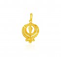 22K Gold Khanda Pendant - Click here to buy online - 189 only..