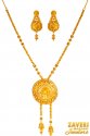  22k Gold Floral Necklace Set  - Click here to buy online - 4,518 only..