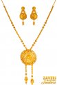  22k Gold Floral Necklace Set  - Click here to buy online - 7,163 only..
