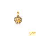 22K Gold Two Tone Pendant - Click here to buy online - 404 only..