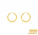 22Karat Gold Hoop Earrings  - Click here to buy online - 856 only..