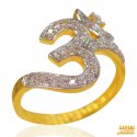 22kt Gold OM Ring for Women - Click here to buy online - 726 only..