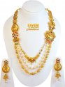 Click here to View - 22Kt Gold Antique Necklace Set(Long 
