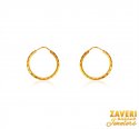 22 Kt Gold Hoop Earrings  - Click here to buy online - 399 only..