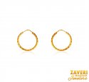 22 Kt Gold Hoop Earrings  - Click here to buy online - 822 only..