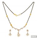 22K Gold Two Tone Mangalsutra Set - Click here to buy online - 1,600 only..
