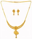 22 Karat Gold Small Necklace Set - Click here to buy online - 1,797 only..
