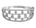 18kt White Gold Diamond Kada - Click here to buy online - 10,676 only..
