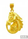 Indian Gold Horse Pendant - Click here to buy online - 576 only..