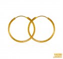 22k Gold Hoop Earrings  - Click here to buy online - 483 only..