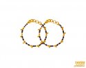 22k Gold Black Beads Baby Bracelets - Click here to buy online - 639 only..