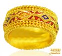 22 Karat Gold Meenakari Ring - Click here to buy online - 1,117 only..