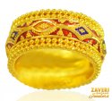 22 Karat Gold Meenakari Ring - Click here to buy online - 1,521 only..