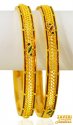 22K Gold Enamel Bangles (2 Pcs) - Click here to buy online - 3,864 only..