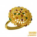 Click here to View - 22Kt Gold Meenakari Ring 