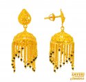 22 Kt Gold Jhumki Earrings - Click here to buy online - 2,640 only..
